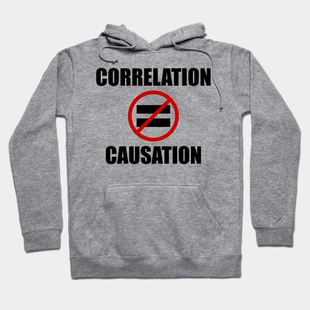 Correlation Does NOT Equal Causation Science Meme Hoodie by DanielLiamGill